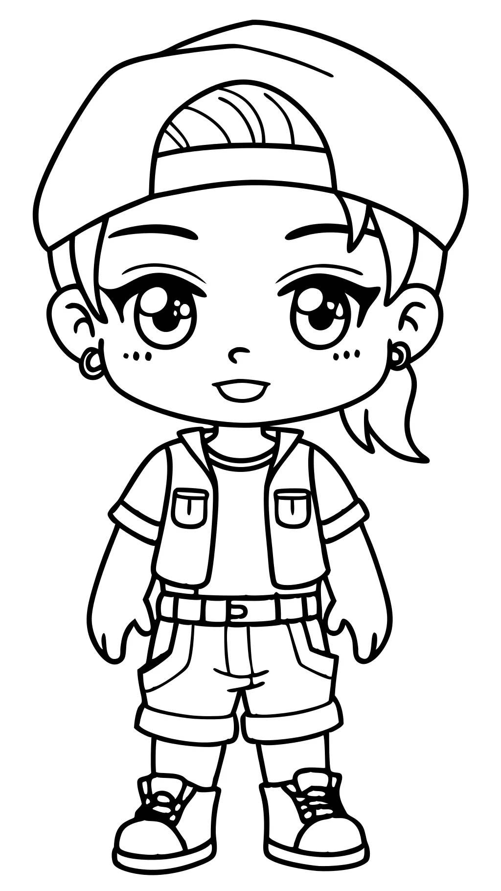 Gacha Life Coloring Pages Tomboy